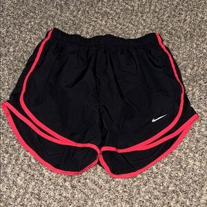 Nike Women's Black and Red Athletic Shorts